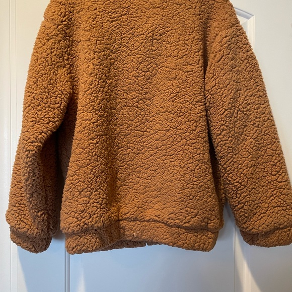 Fashionable Sherpa Teddy Full Zipper Jacket Small - Picture 4 of 6